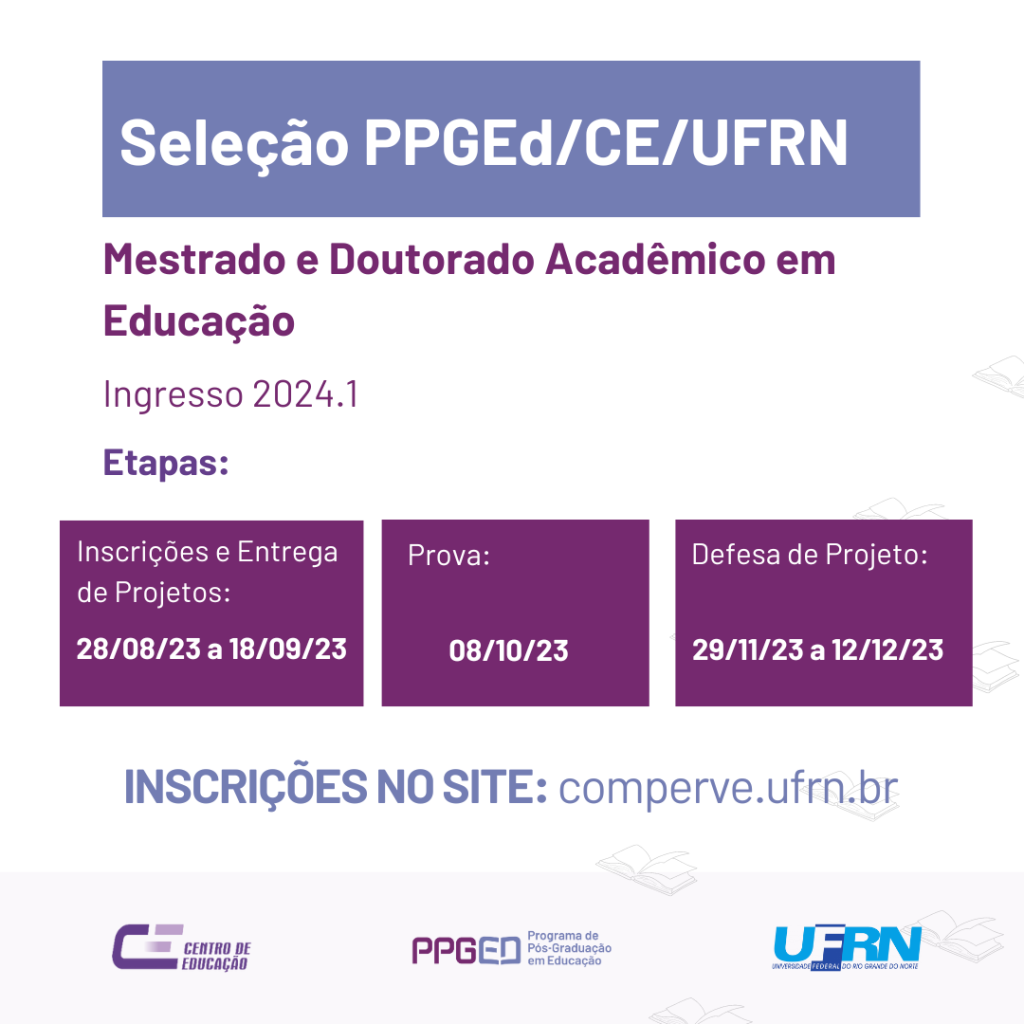 EDITAL Nº 06 2023 PROCESSO SELETIVO DE ALUNOS RESULARES 2023 PPGEd